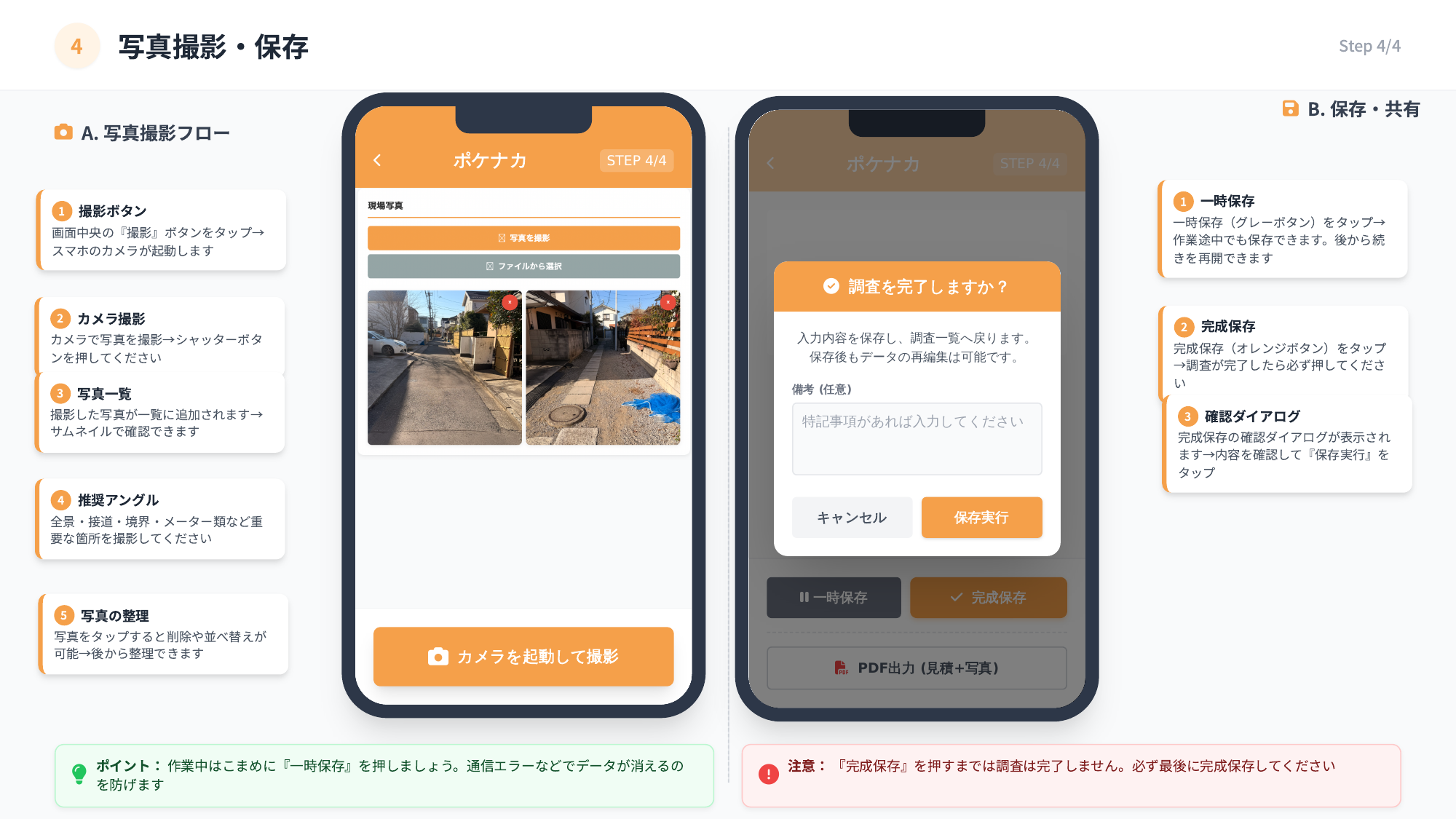 STEP4 写真撮影・保存